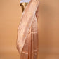 Beige Handloom Tissue Silk Saree