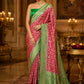 Rani & Green Shikargah Khaddi Silk Saree