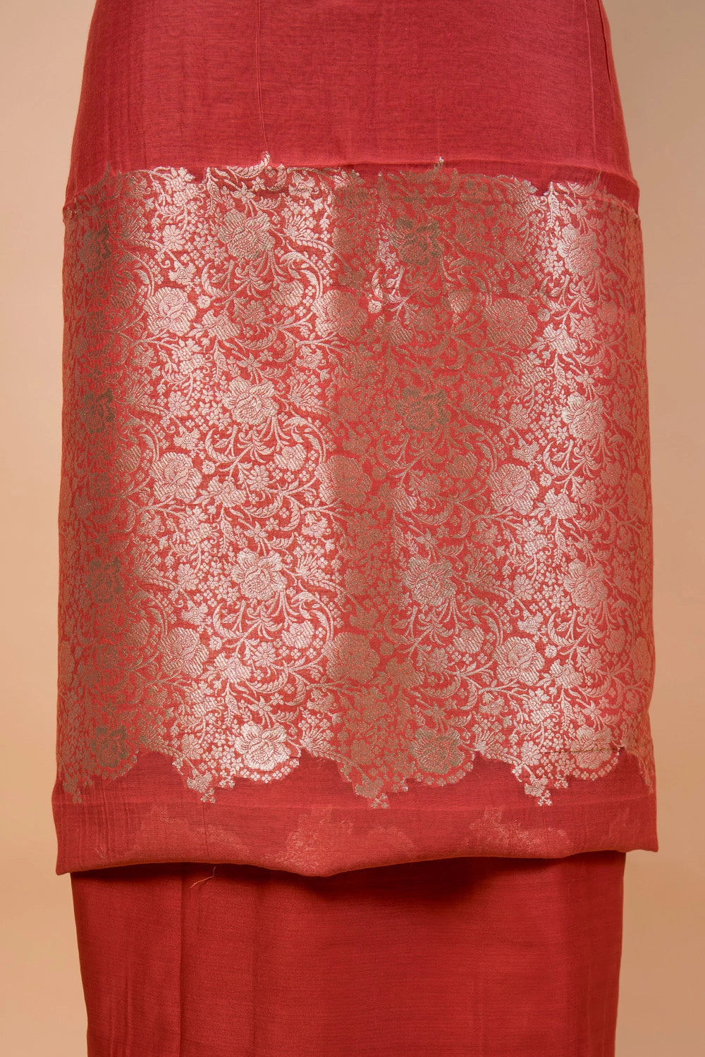 Rust Chanderi Weaving Co-ords