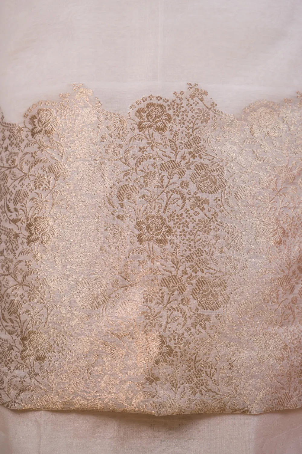 Cream Chanderi Weaving Co-ords