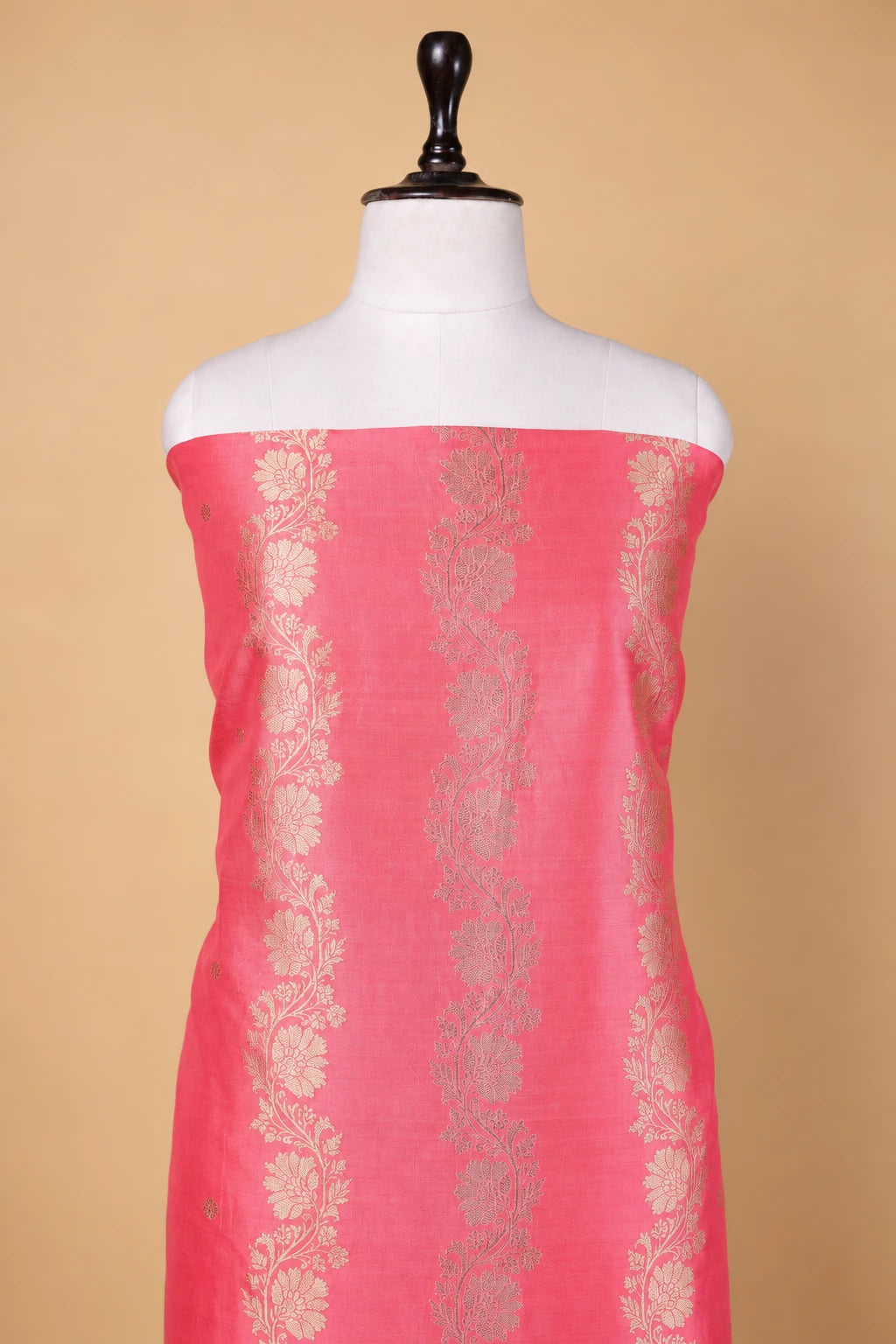 Peach Kadhua Chiniya Silk Suit Set