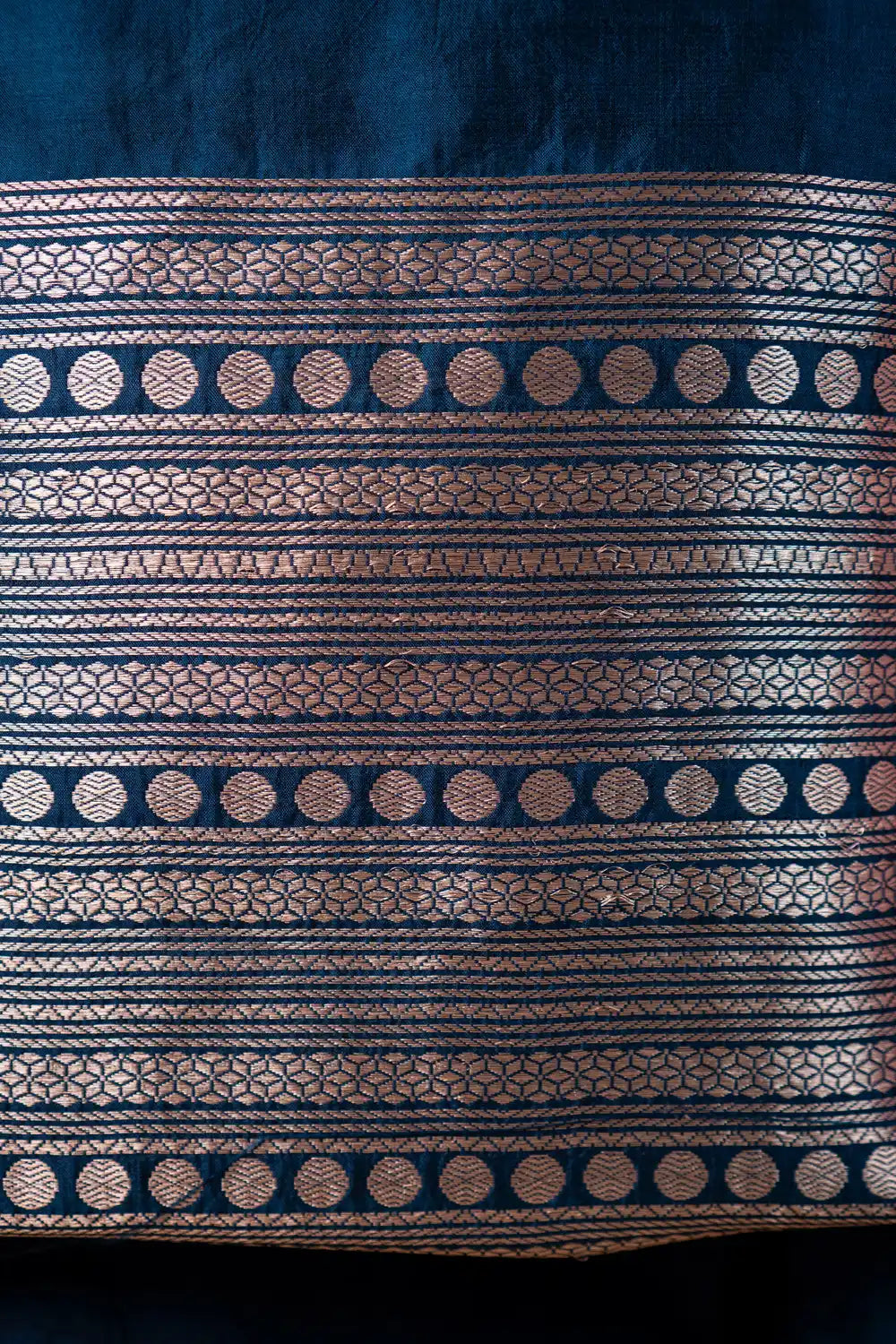 German Blue Katan Silk Weaving Co-ords